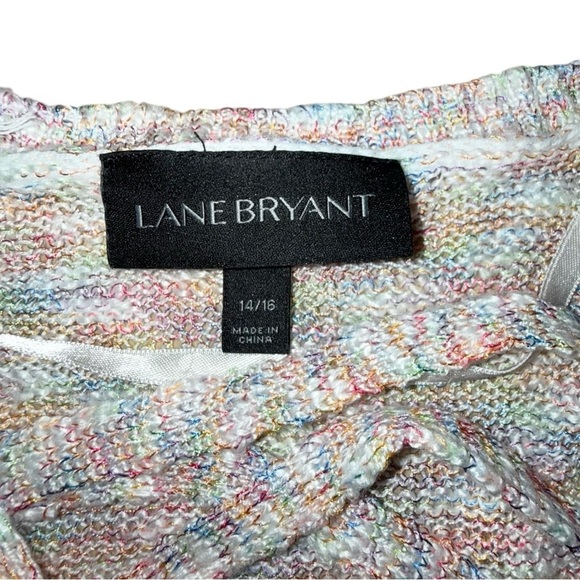LANE BRYANT Crisscross V-Neck Tunic - Plus 14/16 Rainbow Combo - Picture 7 of 16